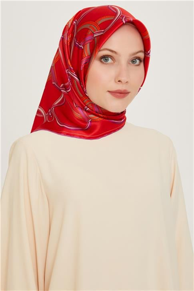 Armine Klasik Desenli Sura Saf İpek Eşarp 9203D 81
