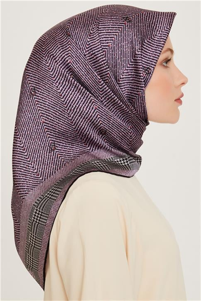 Armine Klasik Desenli Sura Saf İpek Eşarp 9252D 32