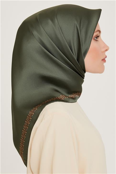 Armine Klasik Desenli Sura Saf İpek Eşarp 9260D 03 35