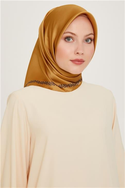 Armine Klasik Desenli Sura Saf İpek Eşarp 9260D 03 40