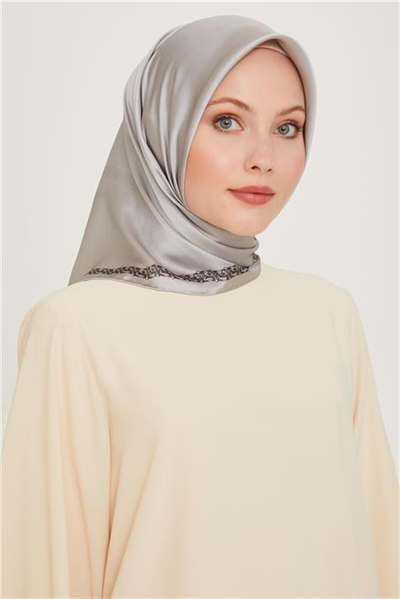 Armine Klasik Desenli Sura Saf İpek Eşarp 9260D 03 04
