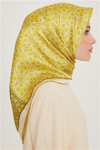 Armine Klasik Desenli Sura Saf İpek Eşarp 9248D 80 33