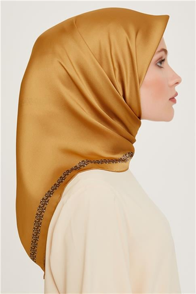 Armine Klasik Desenli Sura Saf İpek Eşarp 9260D 03 40