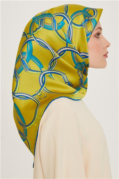 Armine Klasik Desenli Sura Saf İpek Eşarp 9203D 88