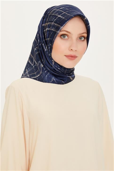Armine Klasik Desenli Sura Saf İpek Eşarp 9258D 06
