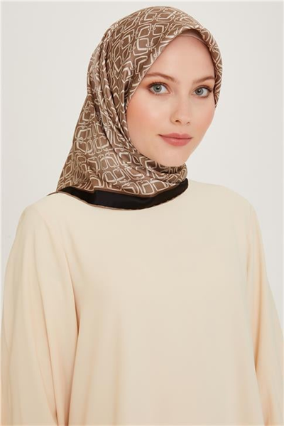 Armine Klasik Desenli Sura Saf İpek Eşarp 9248D 80 32