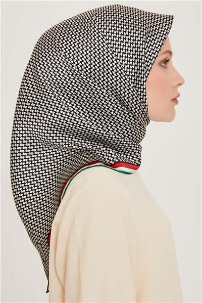 Armine Klasik Desenli Sura Saf İpek Eşarp 9243D 06 80