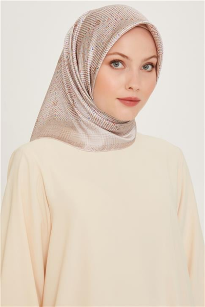 Armine Klasik Desenli Sura Saf İpek Eşarp 9252D 04