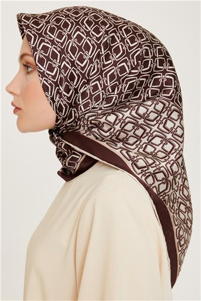 Armine Klasik Desenli Sura Saf İpek Eşarp 9248D 80 83