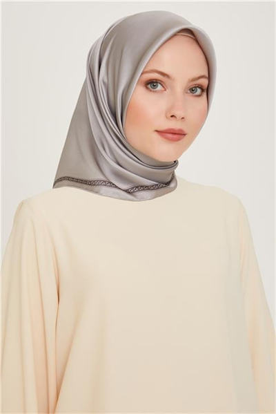 Armine Klasik Desenli Sura Saf İpek Eşarp 9261D 07 06