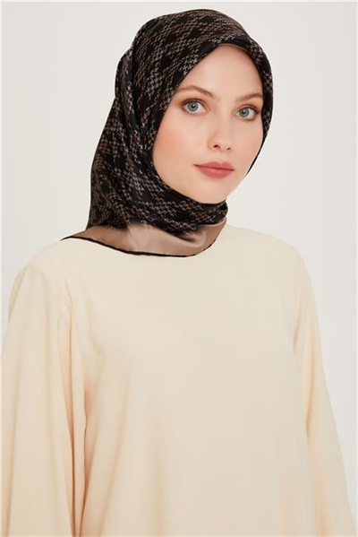 Armine Klasik Desenli Sura Saf İpek Eşarp 9239D 81