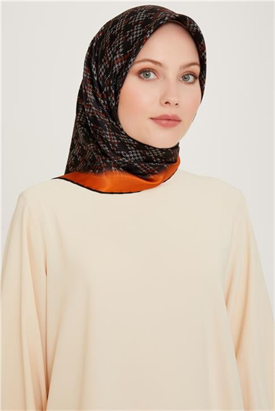 Armine Klasik Desenli Sura Saf İpek Eşarp 9239D 80