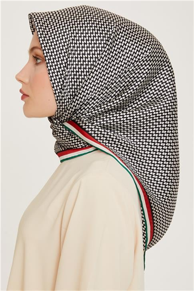 Armine Klasik Desenli Sura Saf İpek Eşarp 9243D 06 80
