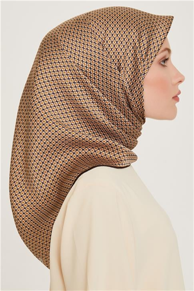 Armine Klasik Desenli Sura Saf İpek Eşarp 9210D 35