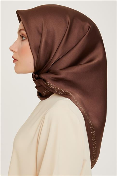 Armine Klasik Desenli Sura Saf İpek Eşarp 9260D 03 34