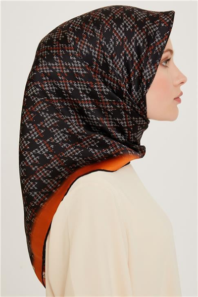 Armine Klasik Desenli Sura Saf İpek Eşarp 9239D 80