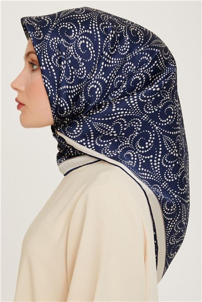 Armine Klasik Desenli Sura Saf İpek Eşarp 9246D 07