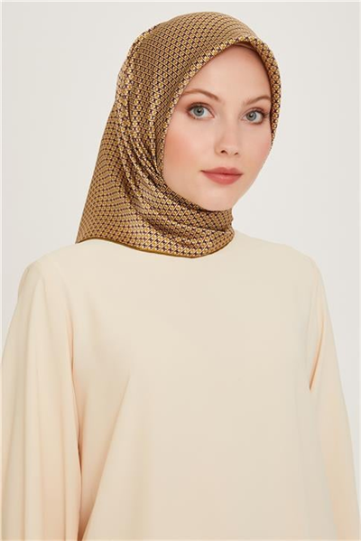 Armine Klasik Desenli Sura Saf İpek Eşarp 9210D 33