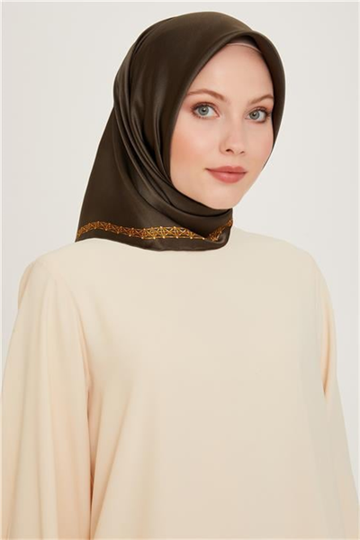 Armine Klasik Desenli Sura Saf İpek Eşarp 9260D 03 84
