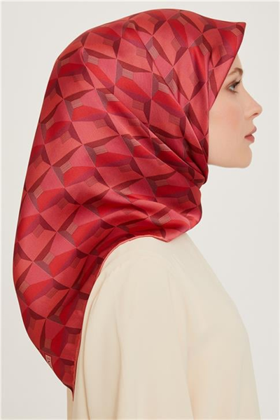 Armine Klasik Desenli Sura Saf İpek Eşarp 9204D 36