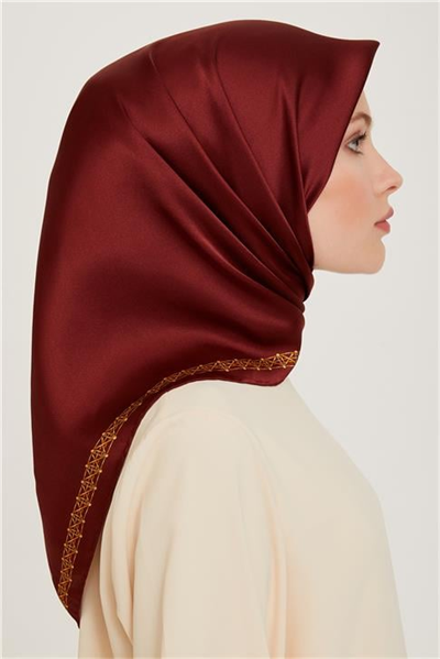 Armine Klasik Desenli Sura Saf İpek Eşarp 9260D 03 81