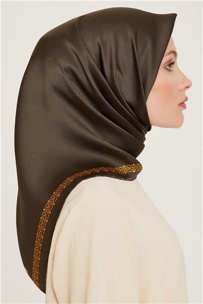 Armine Klasik Desenli Sura Saf İpek Eşarp 9260D 03 84