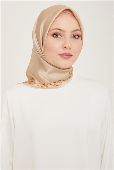 Armine Klasik Desenli Twill İpek Eşarp 24Ya9168 89 80