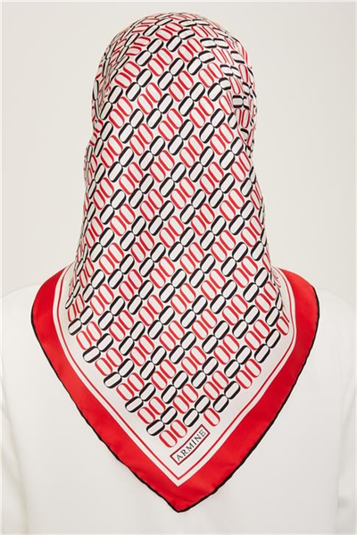 Armine Klasik Desenli Twill İpek Eşarp 24Ya9149 8 31