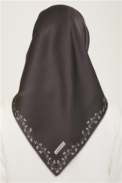 Armine Klasik Desenli Twill İpek Eşarp 24Ya9168 89 87