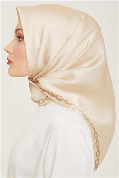 Armine Klasik Desenli Twill İpek Eşarp 24Ya9154 53 31
