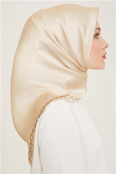 Armine Klasik Desenli Twill İpek Eşarp 24Ya9154 53 31
