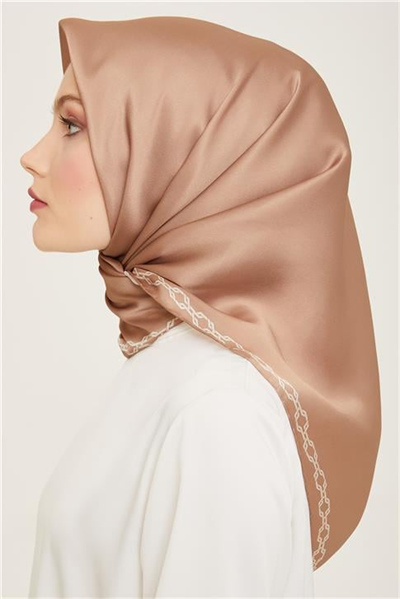Armine Klasik Desenli Twill İpek Eşarp 24Ya9154 53 03