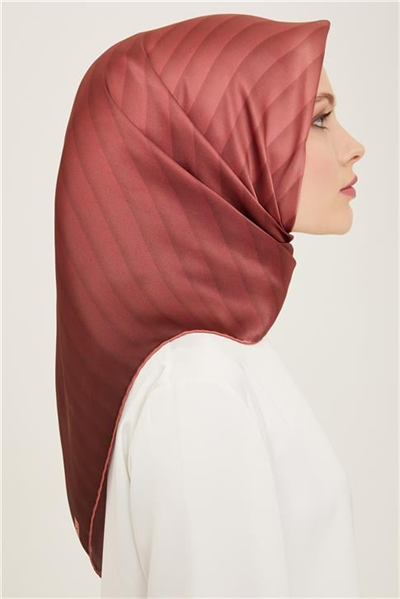 Armine Klasik Desenli Twill İpek Eşarp 24Ya9150 4 02