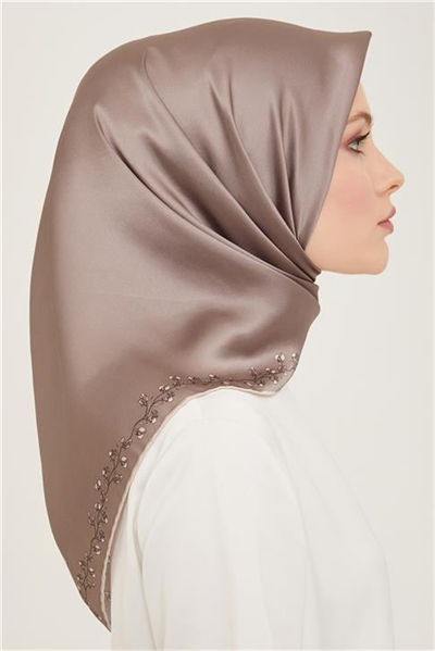 Armine Klasik Desenli Twill İpek Eşarp 24Ya9168 89 33