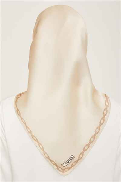 Armine Klasik Desenli Twill İpek Eşarp 24Ya9154 53 31