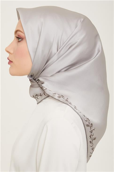 Armine Klasik Desenli Twill İpek Eşarp 24Ya9168 89 35