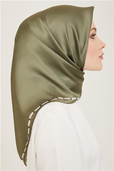 Armine Klasik Desenli Twill İpek Eşarp 24Ya9165 31 32