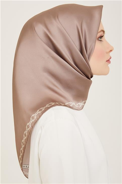 Armine Klasik Desenli Twill İpek Eşarp 24Ya9154 53 32