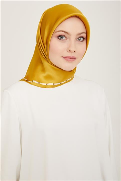 Armine Klasik Desenli Twill İpek Eşarp 24Ya9165 31 33