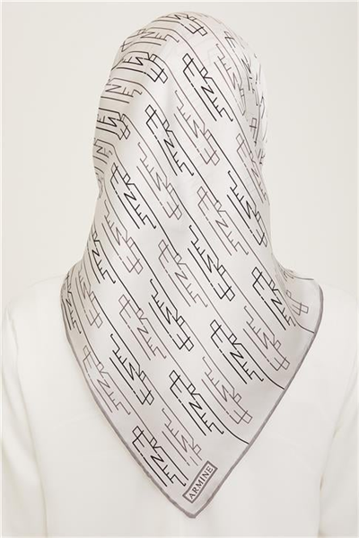 Armine Klasik Desenli Twill İpek Eşarp 24Ya9142 53 01