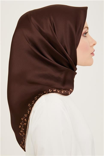 Armine Klasik Desenli Twill İpek Eşarp 24Ya9168 89 88