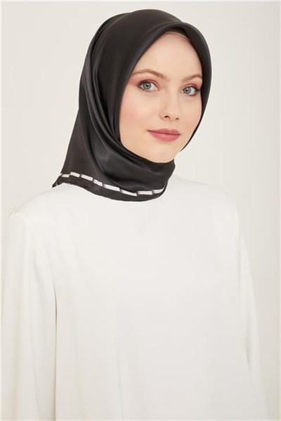 Armine Klasik Desenli Twill İpek Eşarp 24Ya9165 31 52