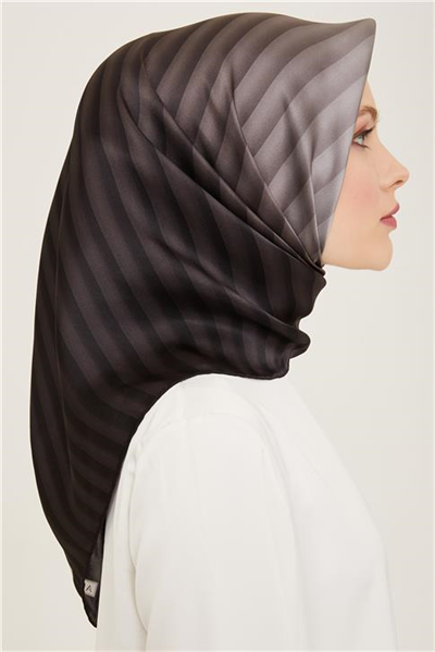 Armine Klasik Desenli Twill İpek Eşarp 24Ya9150 4 88