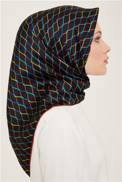 Armine Klasik Desenli Twill İpek Eşarp 24Ya9152 85 11