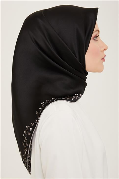 Armine Klasik Desenli Twill İpek Eşarp 24Ya9168 89 36