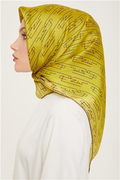 Armine Klasik Desenli Twill İpek Eşarp 24Ya9142 53 53