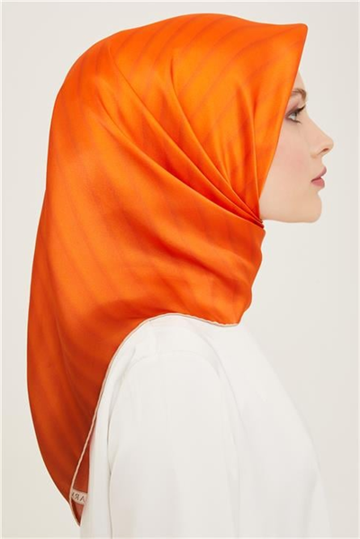 Armine Klasik Desenli Twill İpek Eşarp 24Ya9142 53 82
