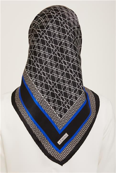 Armine Klasik Desenli Twill İpek Eşarp 24Ya9167 2 38