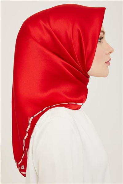 Armine Klasik Desenli Twill İpek Eşarp 24Ya9165 31 55