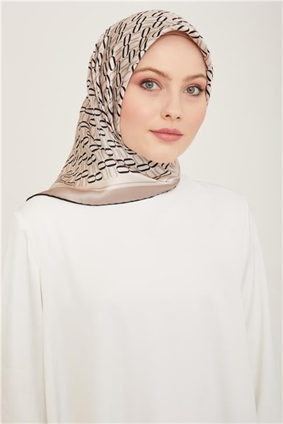 Armine Klasik Desenli Twill İpek Eşarp 24Ya9149 8 03
